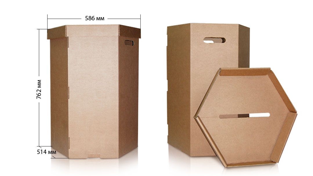 Урна для отработанной бумаги 6-ти угольная