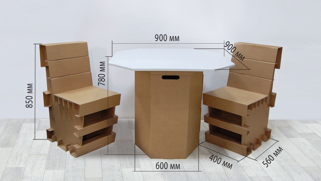 Комплект (стол и 2 стула) "Римини"