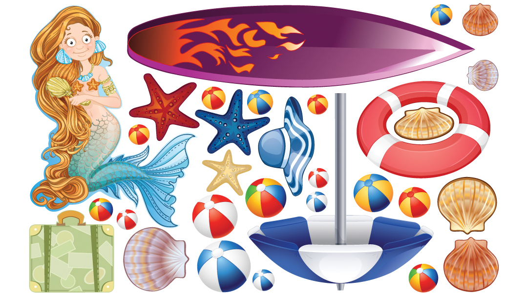 Декор картонный морской