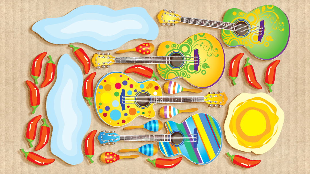 Декор картонный мексиканский